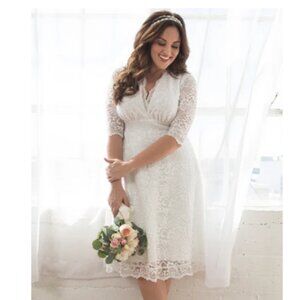 NWOT Kiyonna Bella wedding dress, ivory, 10-12